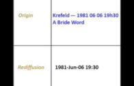 2023/05/27 1981-06-06 “A Bride Word” – Krefeld Broadcast English