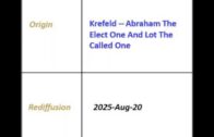 2025/08/20 1987-04-05 “Krefeld — Abraham The Elect One And Lot The Called One” – Krefeld Broadcast English
